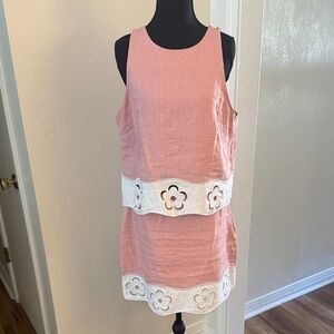 STAUD Pink and White 2-Piece set